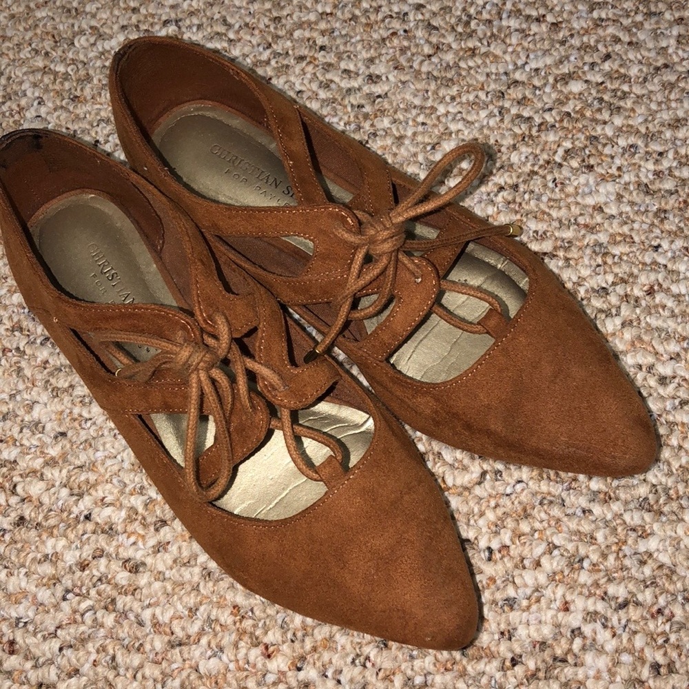 Brown Suede Flats